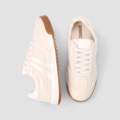 Tênis Casual Feminino Gabriela Detalhe Mesh Off White
