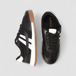 Tênis Casual Feminino Gabriela Recorte Lateral Preto