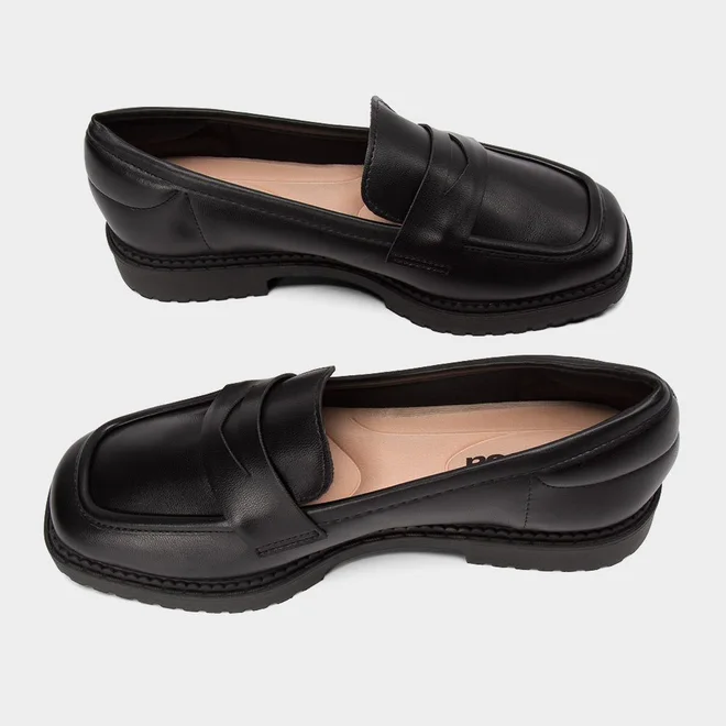 Mocassim Loafer Feminina Moleca Preto