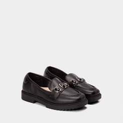 Mocassim Loafer Feminino Moleca Detalhe Pedraria Preto