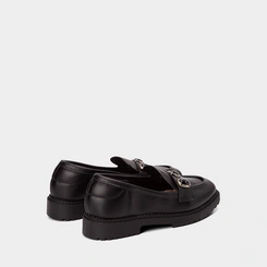 Mocassim Loafer Feminino Moleca Detalhe Pedraria Preto