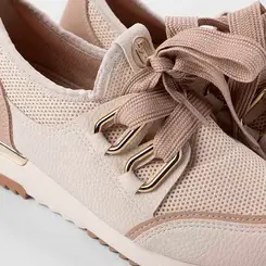 Tênis Casual Feminino Modare Ultraconforto Detalhe Metalizado Off White