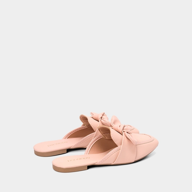 Mule Feminino Penélope Detalhe Laço Rosa Claro