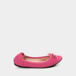 Sapatilha Feminina Moleca Bico Redondo Laço Knit Rosa