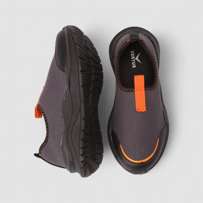 Slip On Infantil Vertus Calce Fácil Chumbo & Laranja