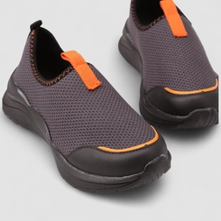 Slip On Infantil Vertus Calce Fácil Chumbo & Laranja