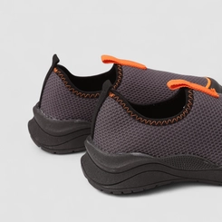 Slip On Infantil Vertus Calce Fácil Chumbo & Laranja
