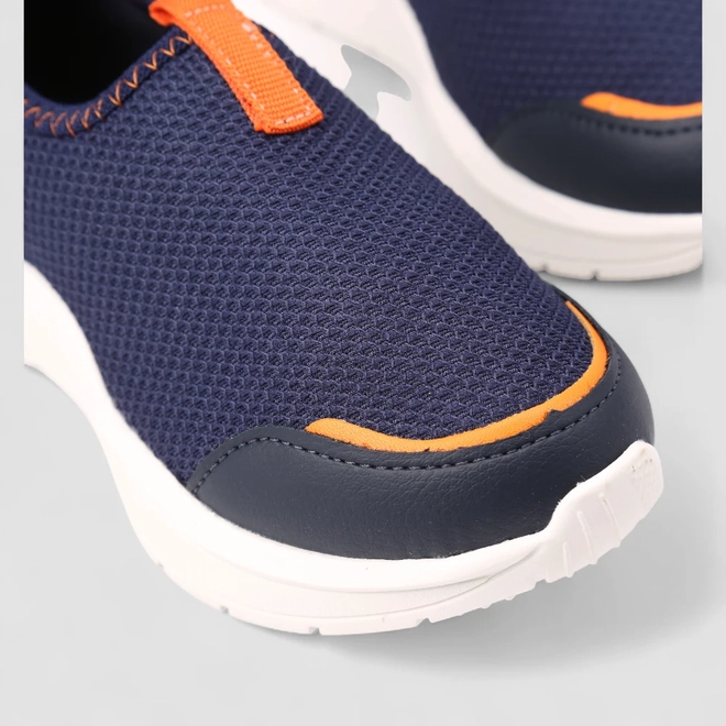 Slip On Infantil Vertus Calce Fácil Marinho & Laranja