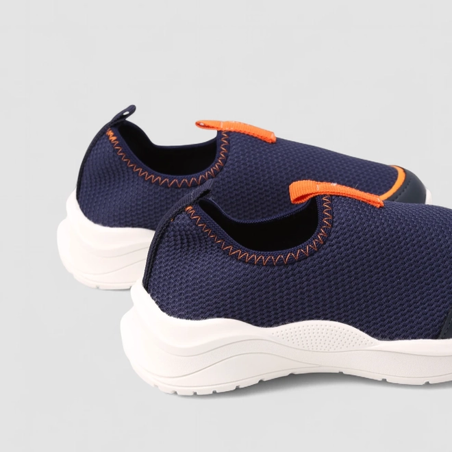 Slip On Infantil Vertus Calce Fácil Marinho & Laranja