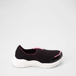 Slip On Infantil Gabrielinha Calce Fácil Preto & Rosa