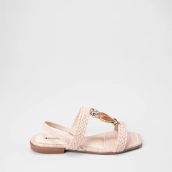 Sandália Feminina Mississipi Detalhe Pedraria Tressê Off White