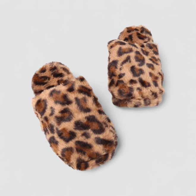 Pantufa Feminina STZ Pelúcia Estampa Onça Multicolor