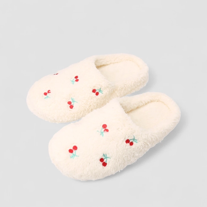Pantufa Feminina STZ Cereja Off White