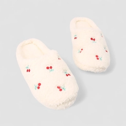 Pantufa Feminina STZ Cereja Off White