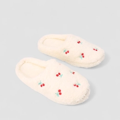 Pantufa Feminina STZ Cereja Off White