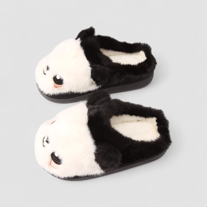 Pantufa Infantil STZ Panda Preto & Branco