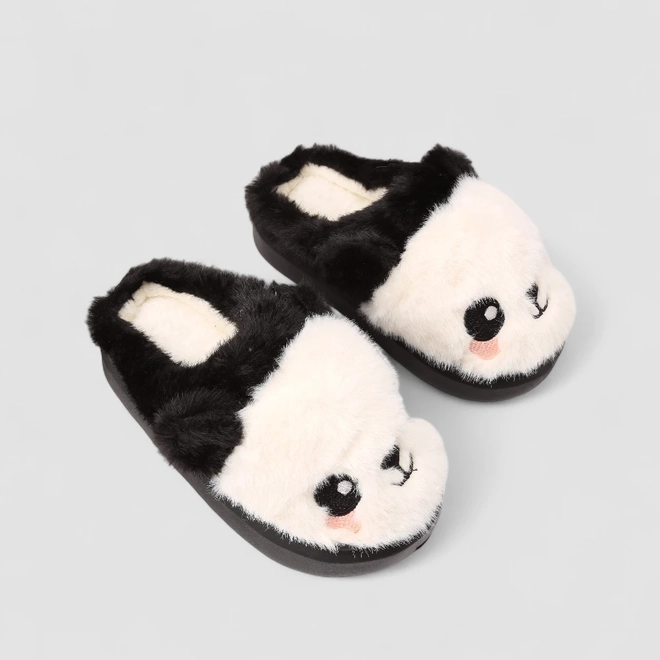 Pantufa Infantil STZ Panda Preto & Branco