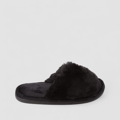 Pantufa Feminina STZ De Pelúcia Preto