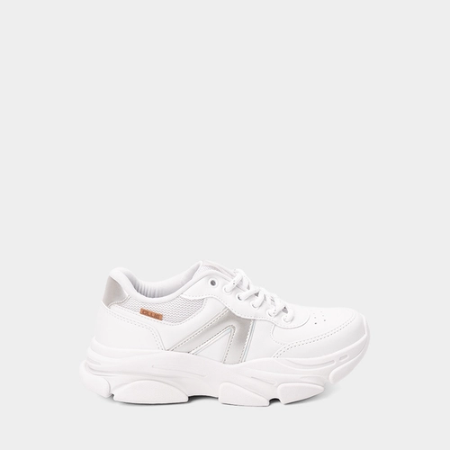 Tênis Casual Feminino Ollie Fantasy Originals Recorte Metalizado Branco