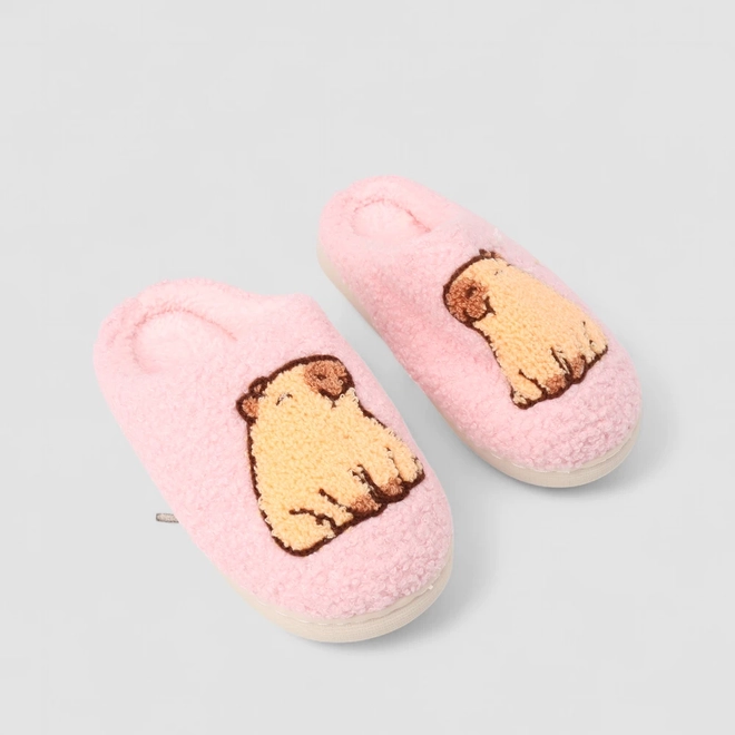 Pantufa Infantil STZ Capivara Rosa