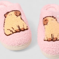 Pantufa Infantil STZ Capivara Rosa