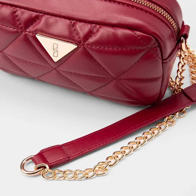 Bolsa Camera Bag Gabriela Pequena Alça Corrente Matelassê Vermelho