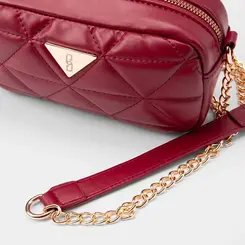 Bolsa Camera Bag Gabriela Pequena Alça Corrente Matelassê Vermelho