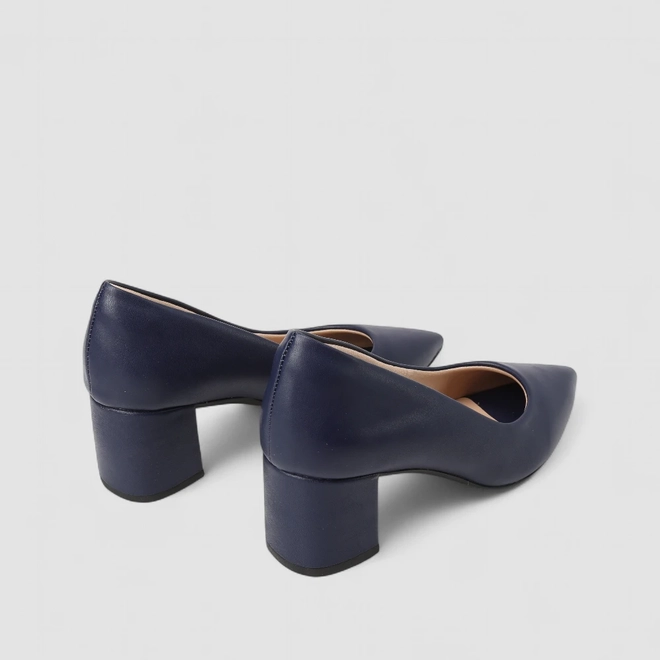 Scarpin Feminino Penélope Salto Bloco Marinho