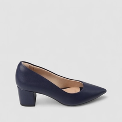 Scarpin Feminino Penélope Salto Bloco Marinho