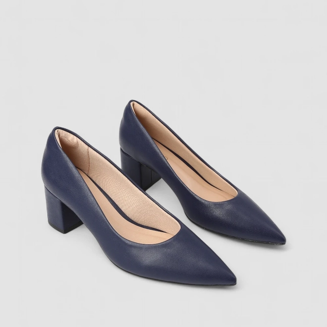 Scarpin Feminino Penélope Salto Bloco Marinho