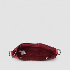 Bolsa Baguete Gabriela Pequena Alça Corrente Vermelha