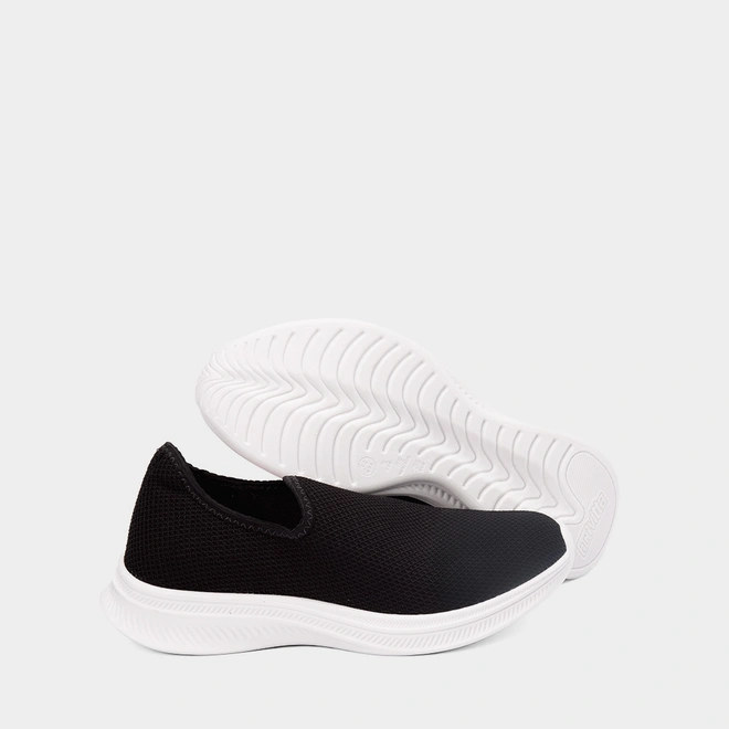 Tênis Esportivo Feminino Actvitta Preto & Branco