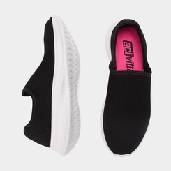 Tênis Esportivo Feminino Actvitta Preto & Branco