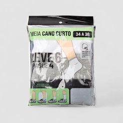 Kit Meia Cano Curto Stz 6 Pares 34-38 Multicolor