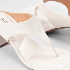 Tamanco Feminino Gabriela Salto Bloco Médio Off White