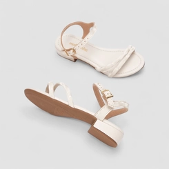 Sandália Infantil Molekinha Texturizada Off White