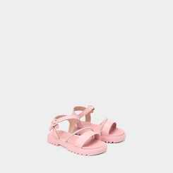 Sandália Infantil Molekinha Tira Pérola & Strass Rosa