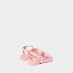 Sandália Infantil Molekinha Tira Pérola & Strass Rosa