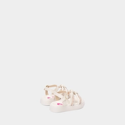 Sandália Bebê Molekinha Detalhe Strass & Pérola Off White