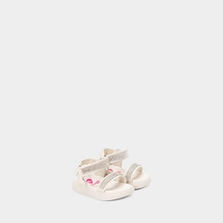 Sandália Bebê Molekinha Contato Tira Em Strass Off White