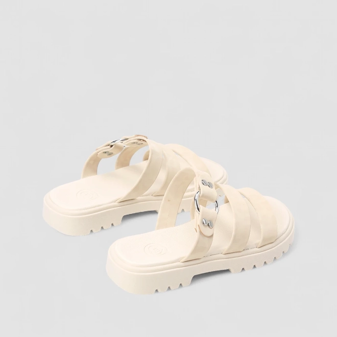 Tamanco Infantil Molekinha Multi Tiras Off White