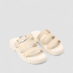 Tamanco Infantil Molekinha Multi Tiras Off White
