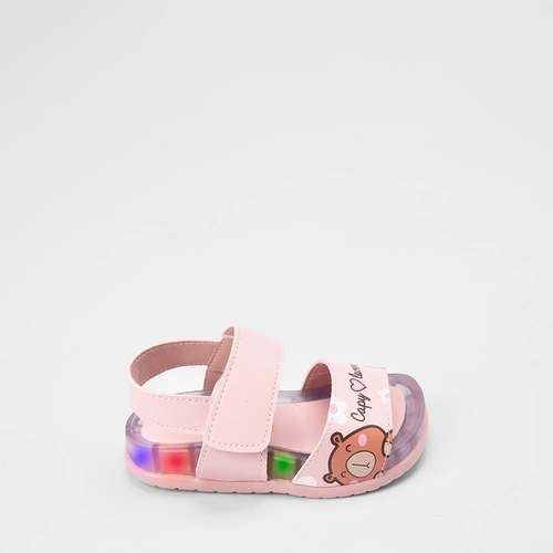 Sandália Bebê Gabrielinha Capivara Com Led Rosa