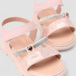 Sandália Infantil Gabrielinha Glitter Strass Rosa