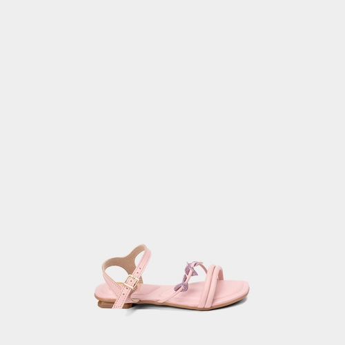 Sandália Infantil Molekinha Detalhe Coração Glitter Rosa