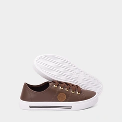 Tênis Casual Feminino Moleca Marrom
