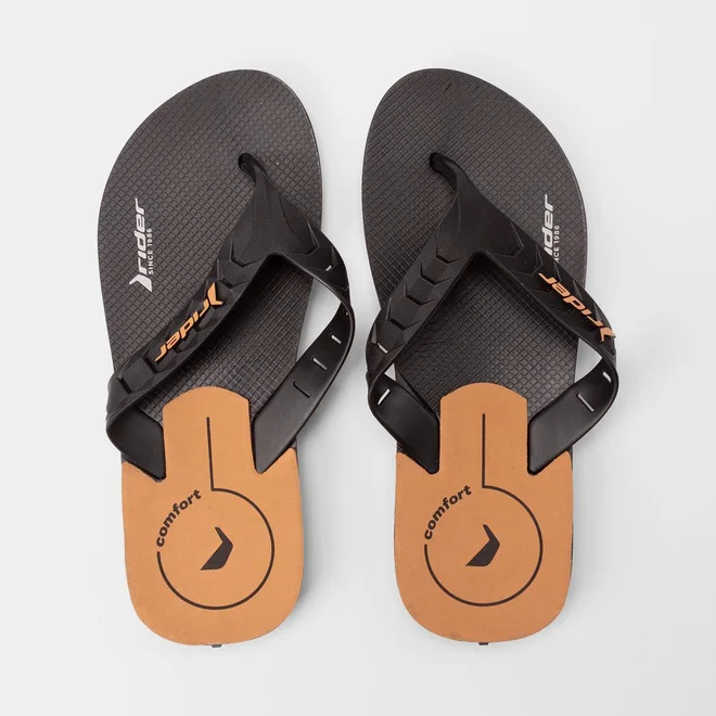 Chinelo Masculino Rider Street Duo Sport Preto & Bege