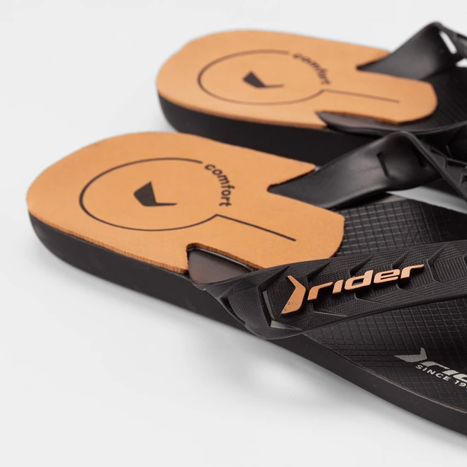 Chinelo Masculino Rider Street Duo Sport Preto & Bege