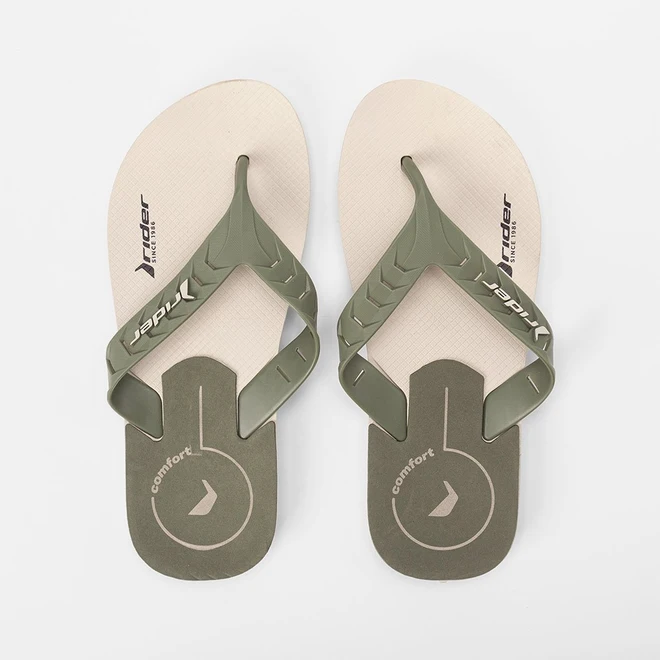 Chinelo Masculino Rider Street Duo Sport Bege & Verde