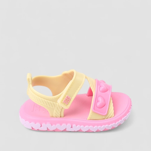 Sandália Infantil Zaxy Coração Rosa